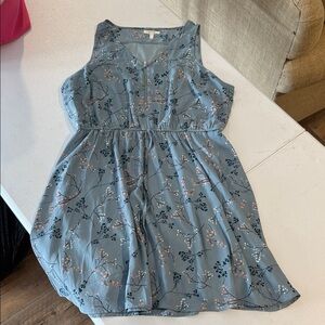 Maurices Kids Casual Dress - Gray with Pink Floral